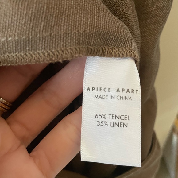 Apiece Apart Khaki Neutral V-Neck Jumpsuit size 2 - Picture 12 of 14
